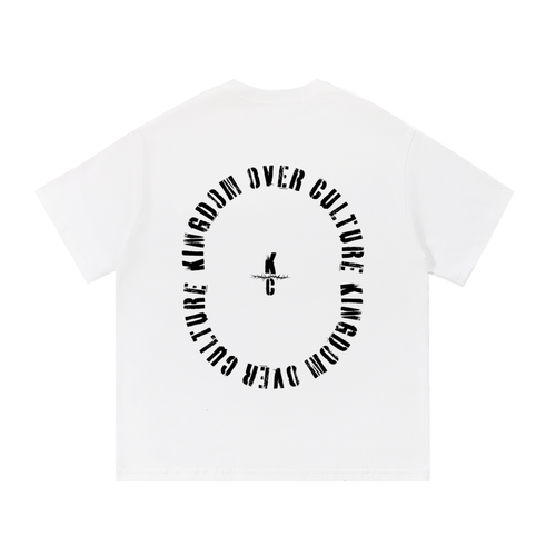 Heavyweight Oversized Unisex "Kingdom Of Culture" White Tee